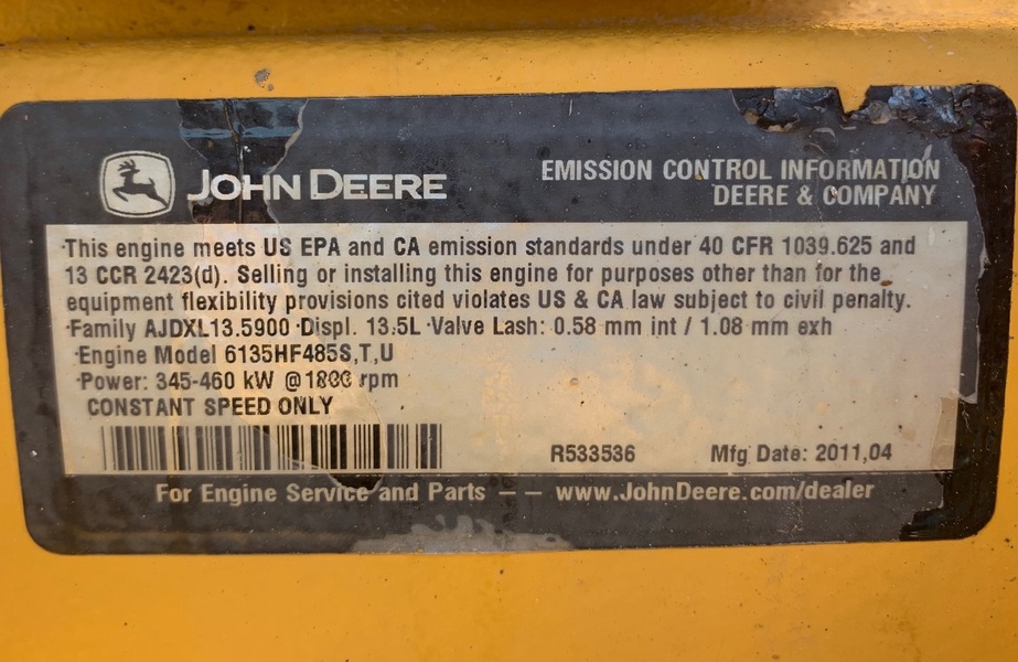 Used John Deere 6135 Diesel Engine