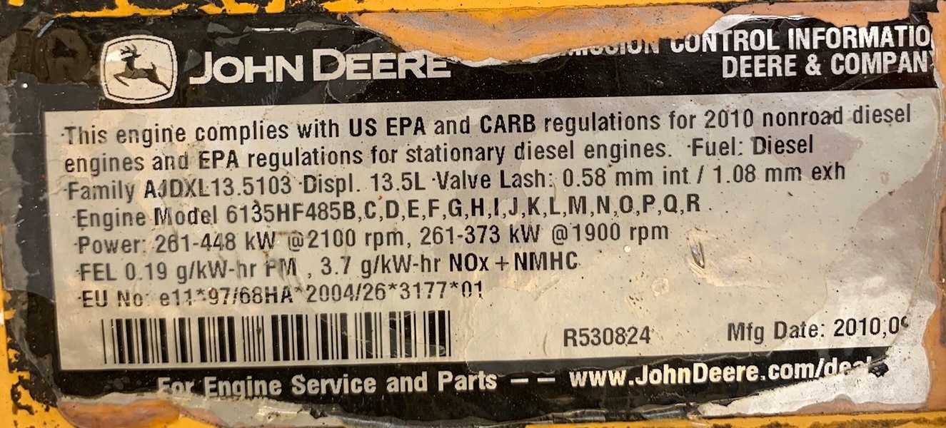 Used John Deere 6135 Diesel Engine