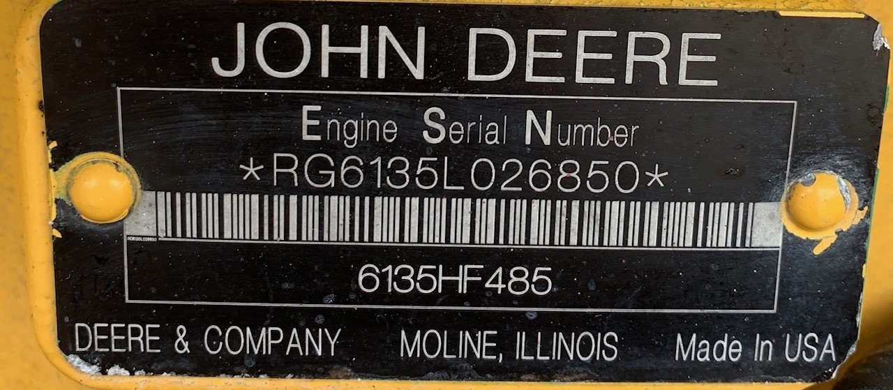 Used John Deere 6135 Diesel Engine