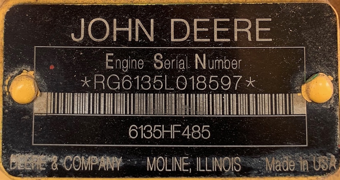 Used John Deere 6135 Diesel Engine