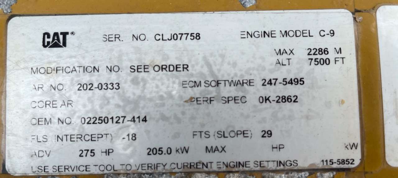 Used Caterpillar C9 Diesel Engine