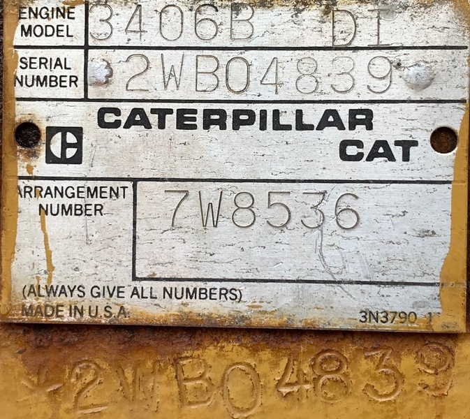 Used Caterpillar 3406B Diesel Engine