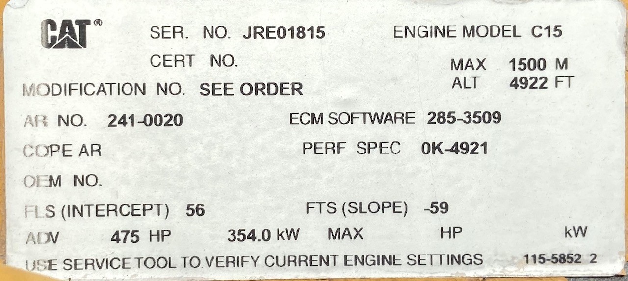 Used Caterpillar C15 Diesel Engine