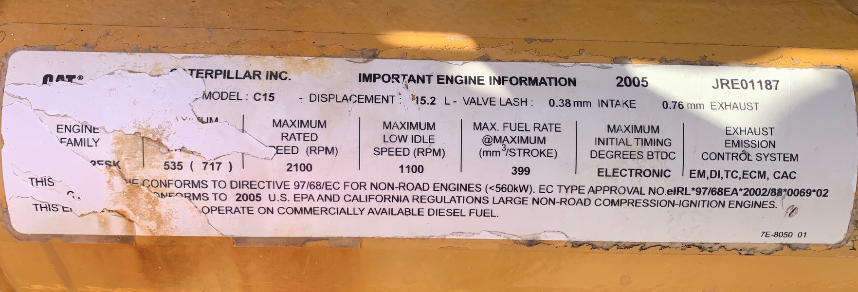 Used Caterpillar C15 Diesel Engine