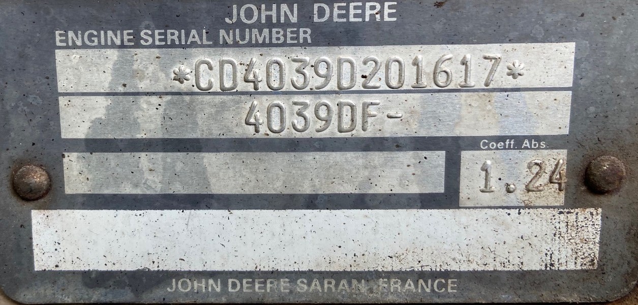 Used John Deere 4039DF Diesel Engine