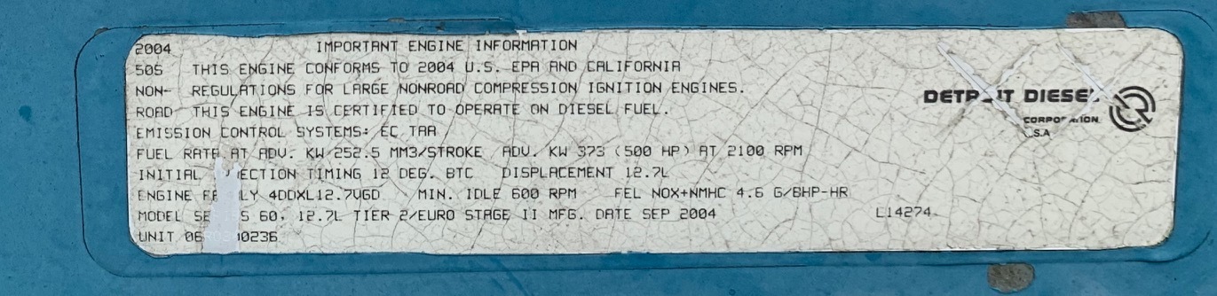 Used Detroit S60 Diesel Engine