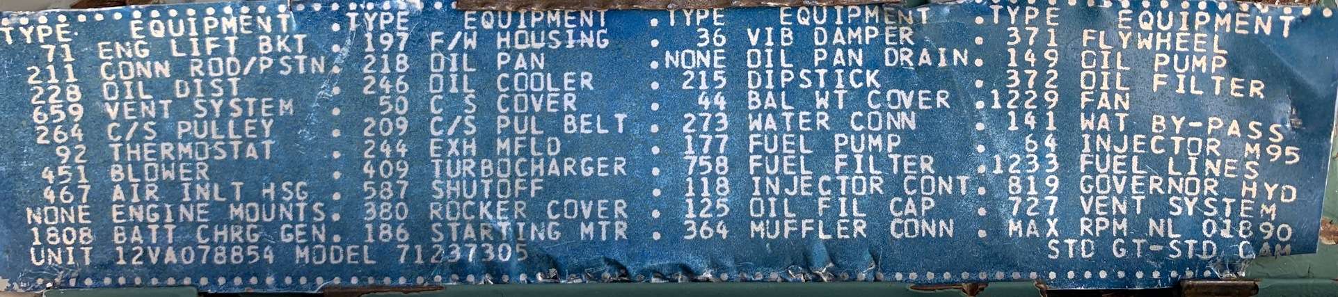 Used Detroit 12V71 Diesel Engine