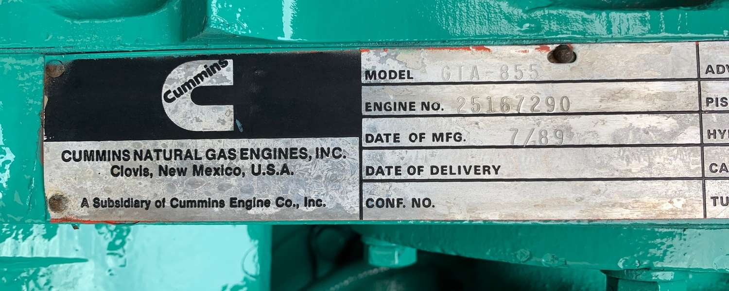 Used Cummins GTA-855 Gas Engine