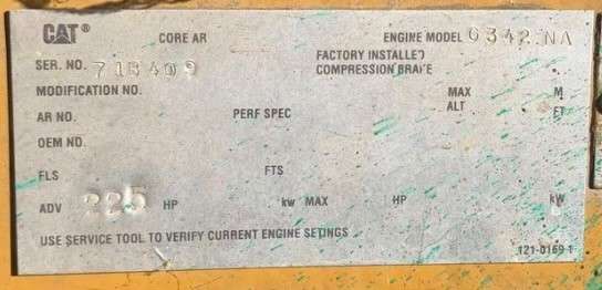Used Caterpillar G342NA Gas Engine