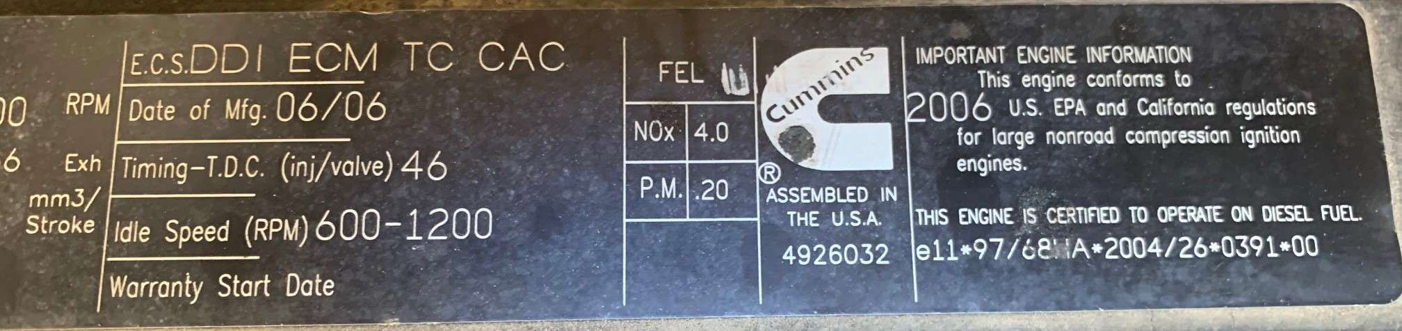 Used Cummins QSX15 Diesel Engine