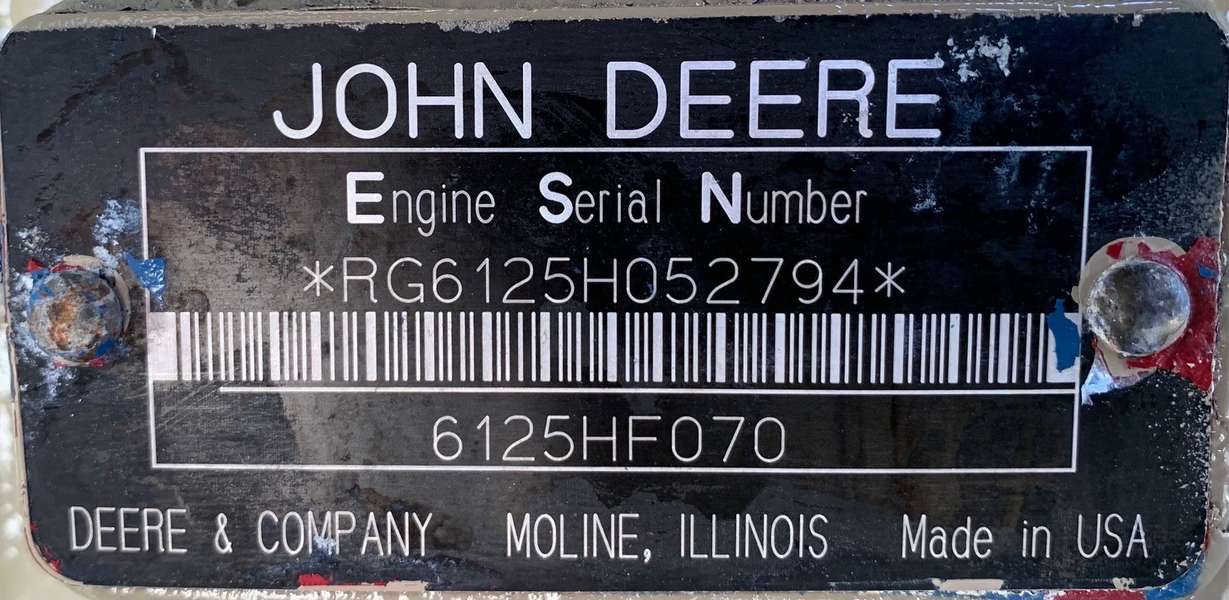 Used John Deere 6125HF070 Diesel Engine