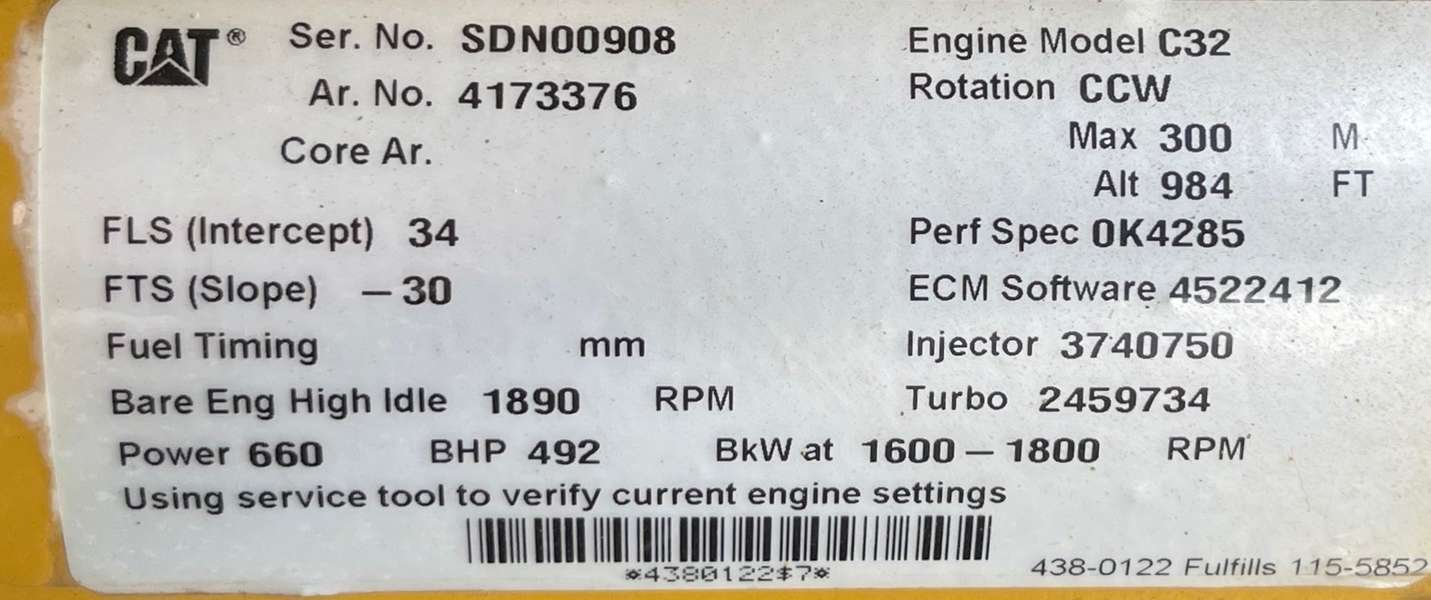 Like New Caterpillar C32 Diesel Engine