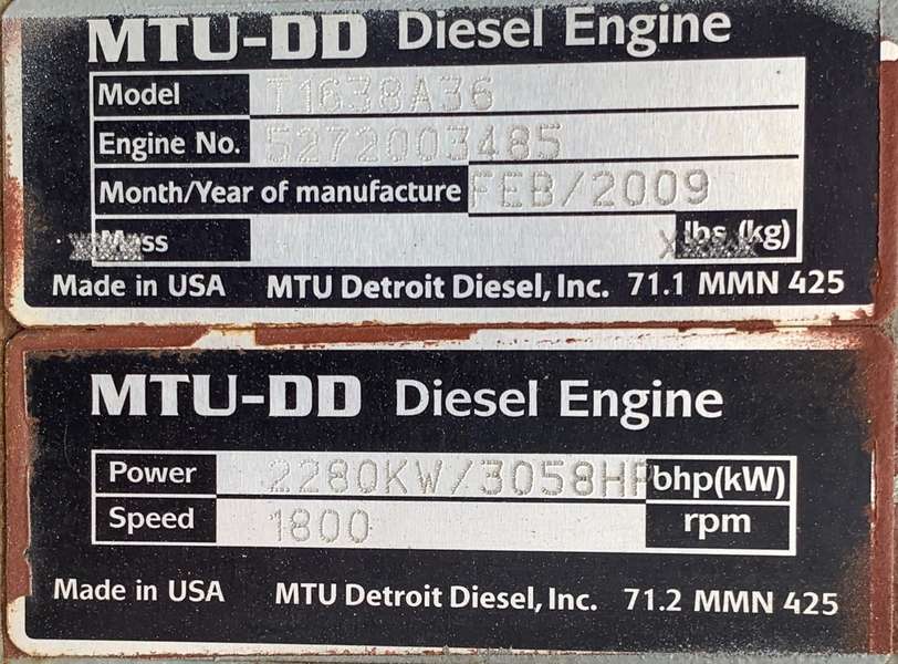 Used MTU-DD 20V4000 Engine Parts