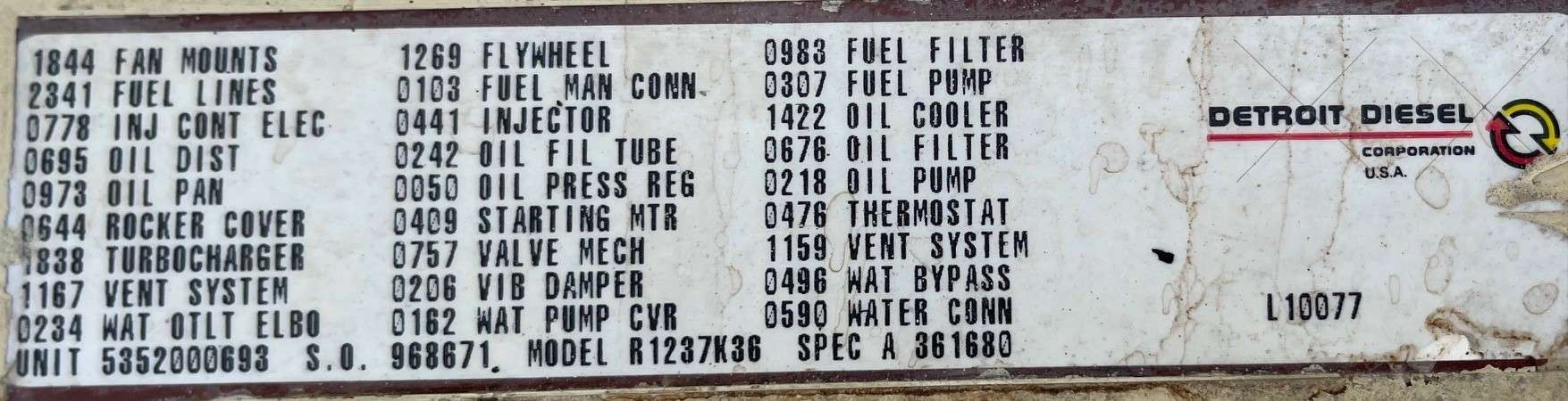 Like New MTU Detroit Diesel Corporation 12V2000 Diesel Engine