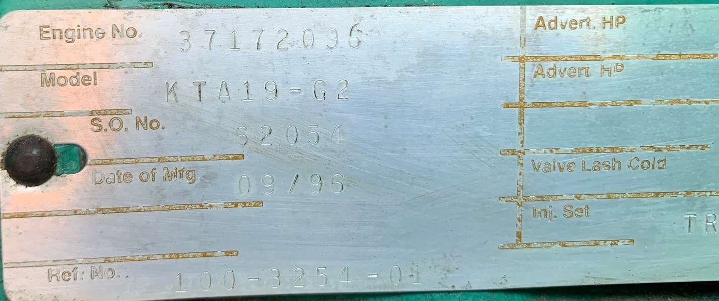 Used Cummins KTA19-G2 Diesel Engine