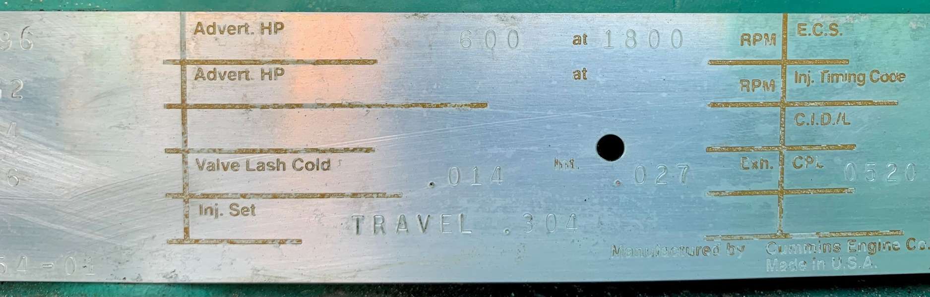 Used Cummins KTA19-G2 Diesel Engine