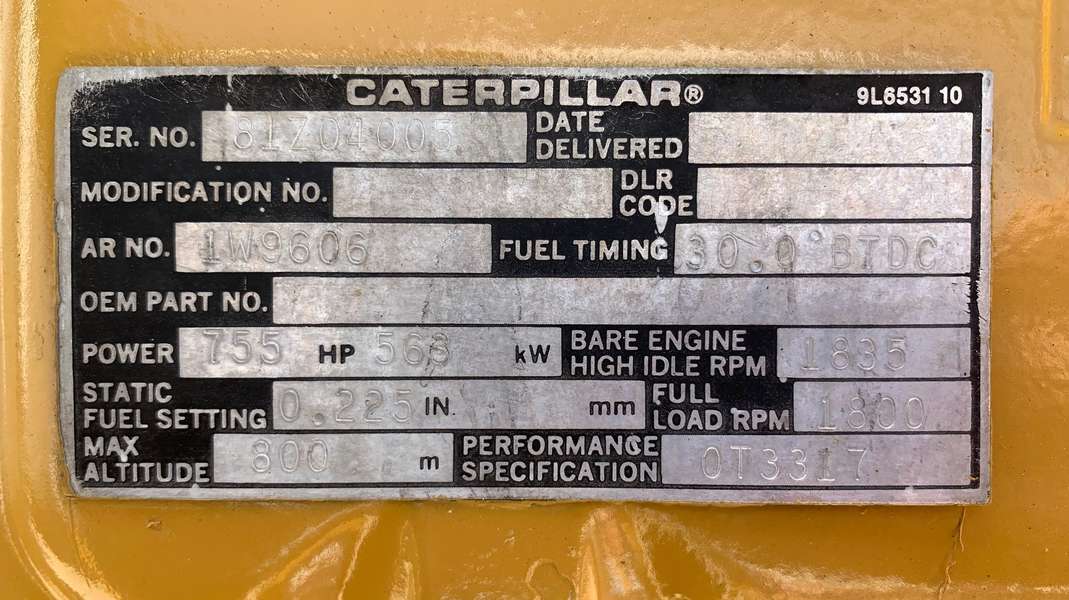 Used Caterpillar 3412 DITA Diesel Engine