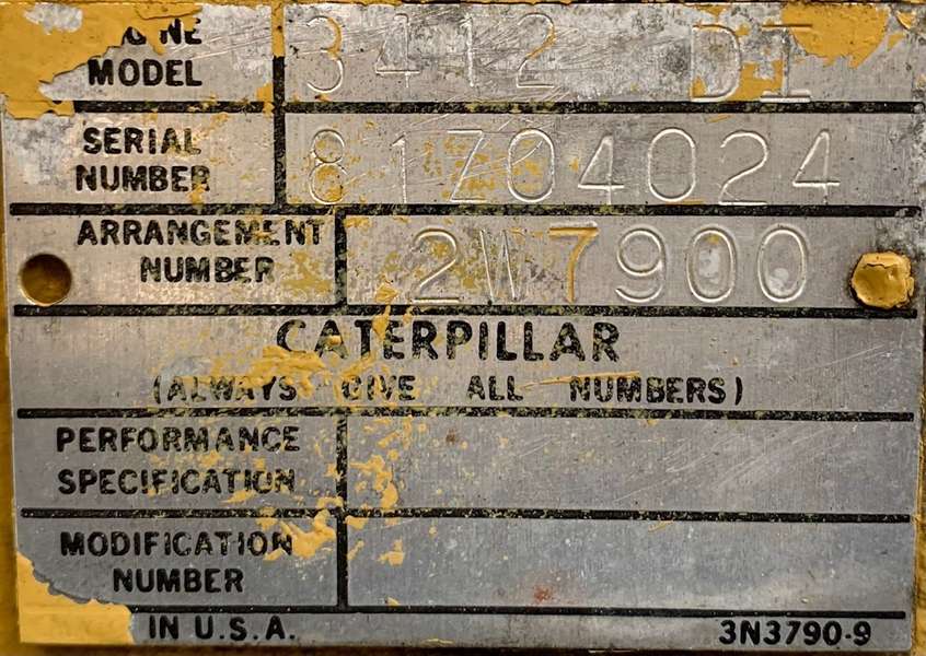 Used Caterpillar 3412 Diesel Engine