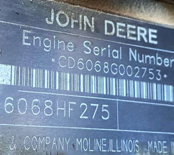 Used John Deere 6068HF275 Diesel Engine