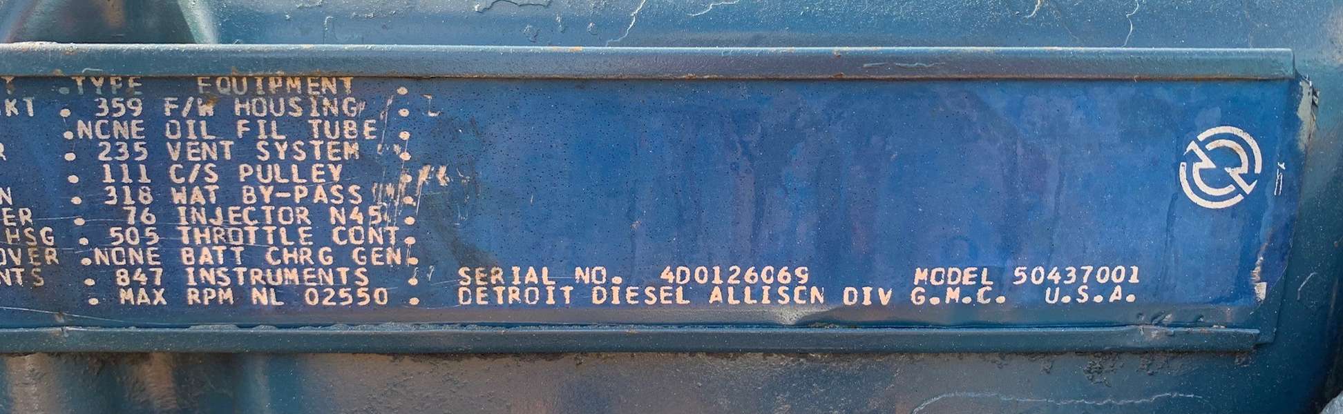Used Detroit 4-53 Diesel Engine