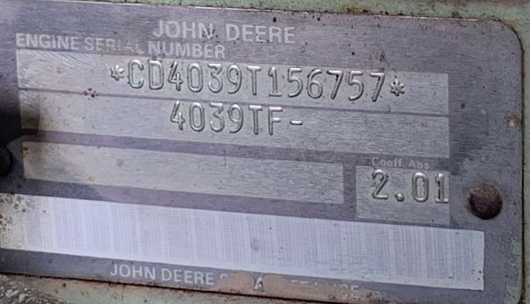 Used John Deere 4039TF Diesel Engine