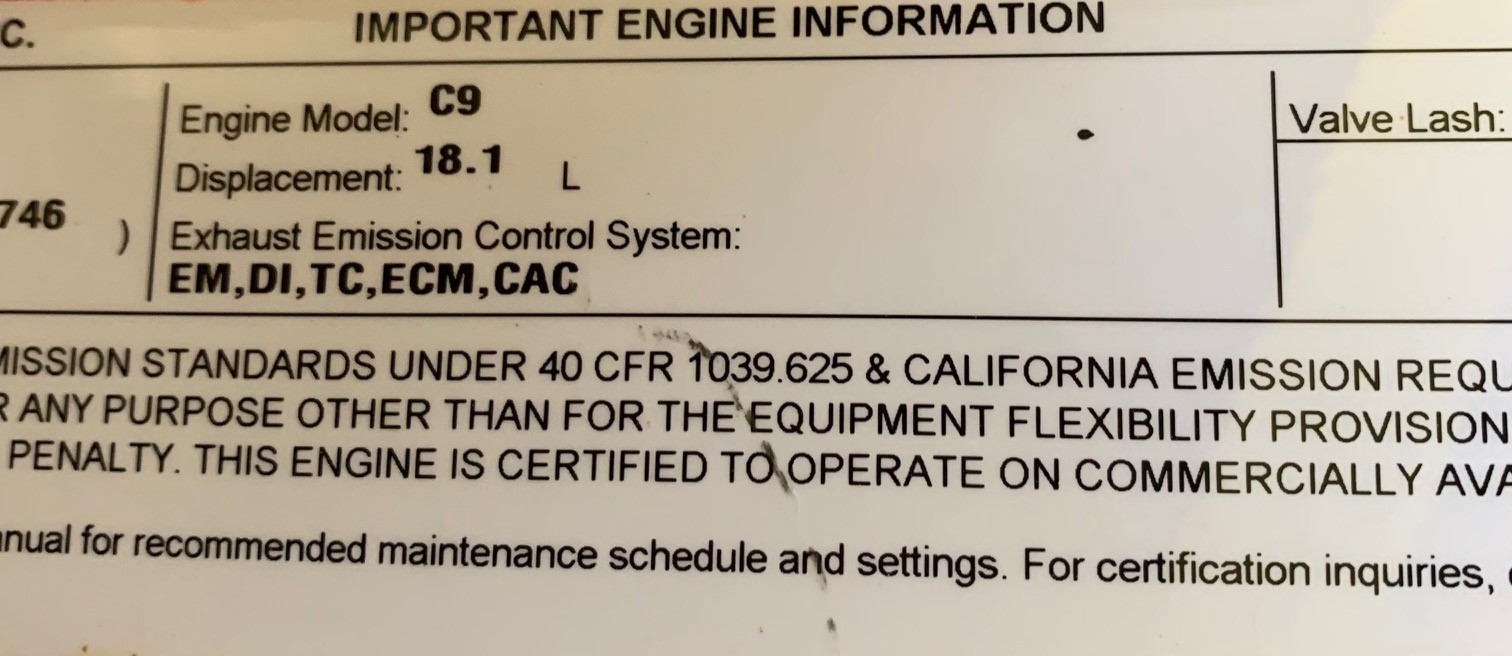 Used Caterpillar C9 Diesel Engine JSC20807