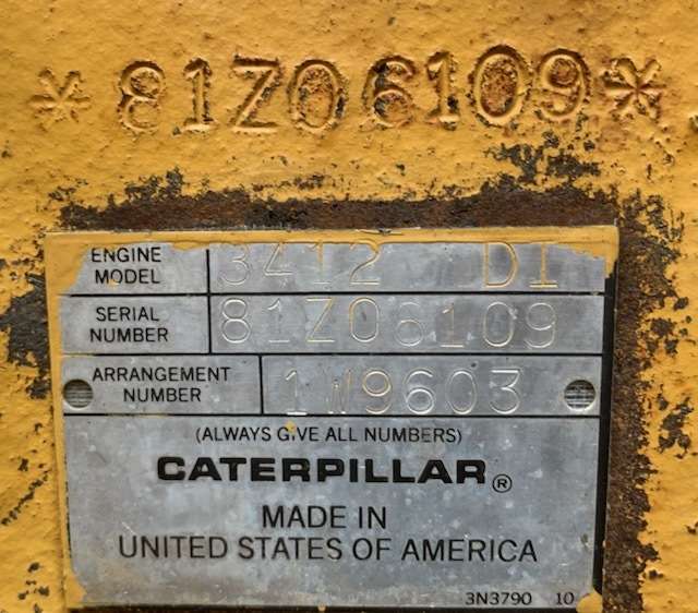 Used Caterpillar 3412 Diesel Engine 81Z06109