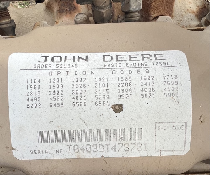 Core John Deere 4039T Engine Core