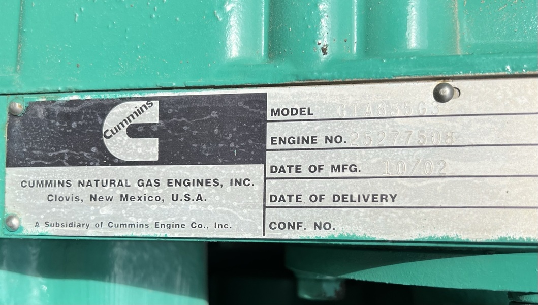 Used Cummins GTA855G3 Gas Engine
