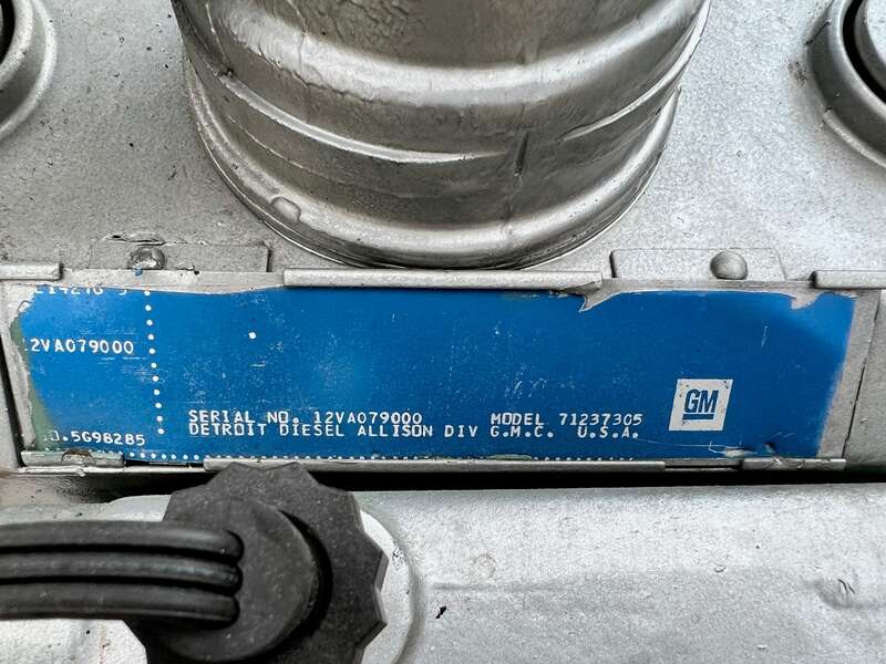 Low Hours Detroit Diesel 12V71TT Diesel Engine