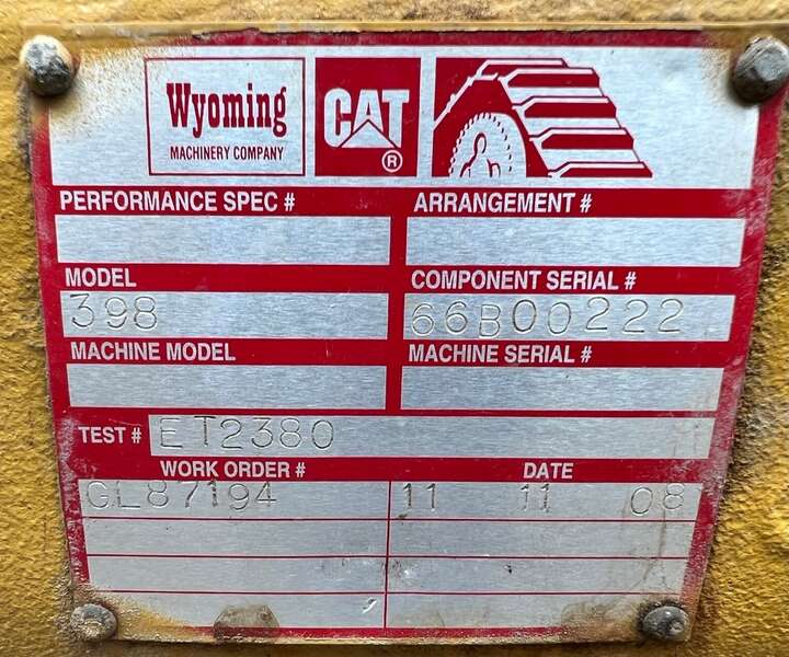 Used Caterpillar G398TA Gas Engine