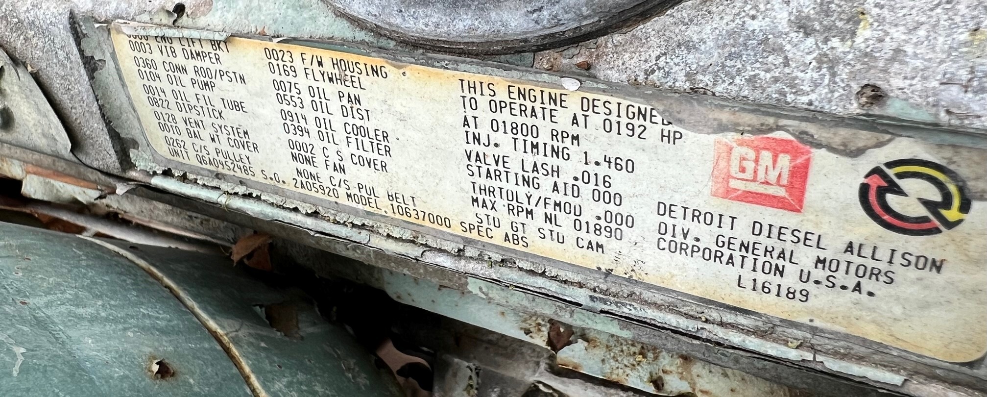 Used Detroit 671 Diesel Engine 6A0452485