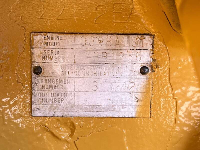 Low Hour Caterpillar G398 Gas Engine