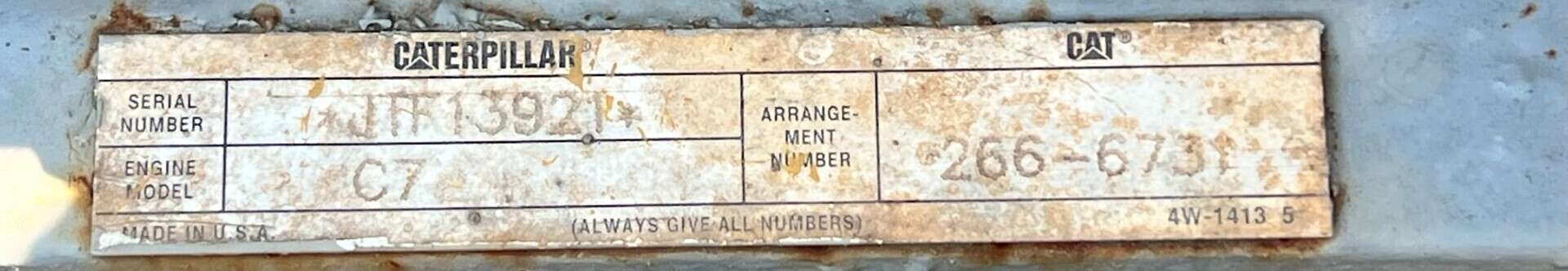 Used Caterpillar C7 Diesel Engine