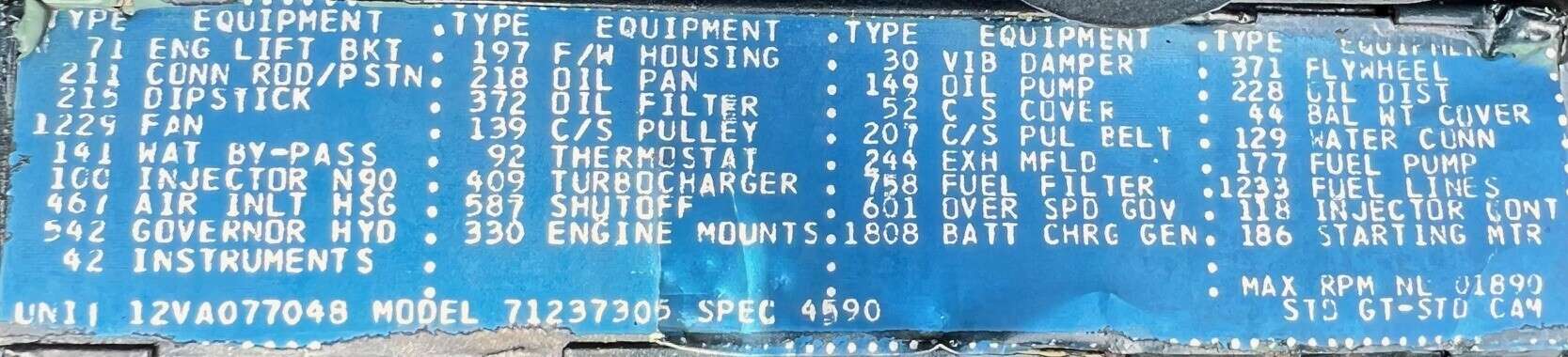 Used Detroit 12V71TT Diesel Engine