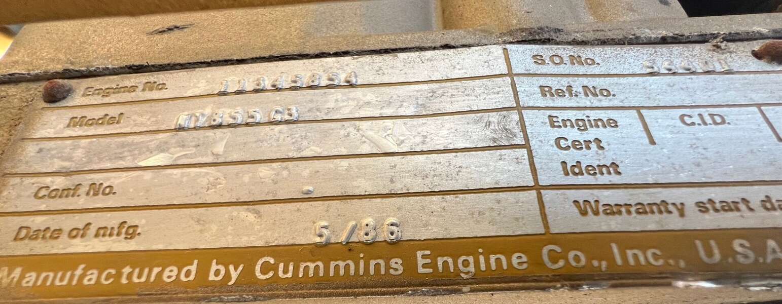 Used Cummins NT855G3 Big Cam Diesel Engine