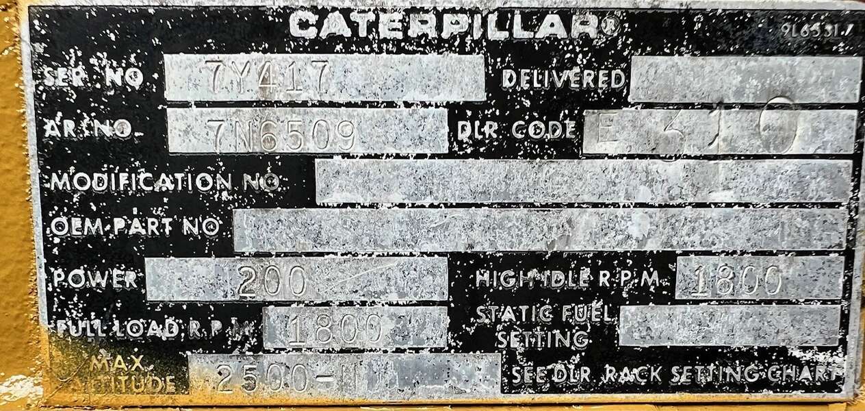 Used Caterpillar G3306 Gas Engine