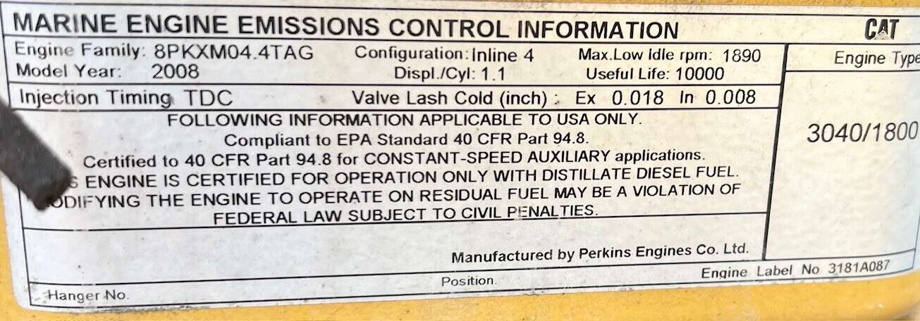 Used Caterpillar C4.4 Diesel Engine