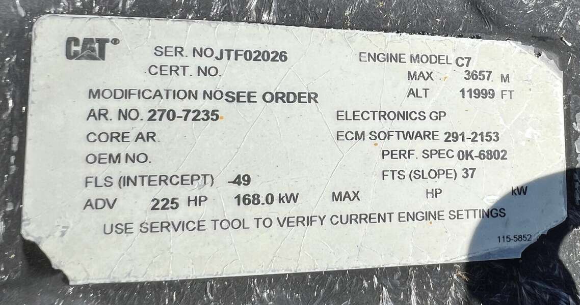 Used Caterpillar C7 Diesel Engine