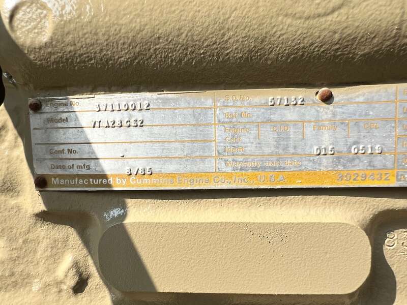 Used Cummins VTA28GS2 Diesel Engine