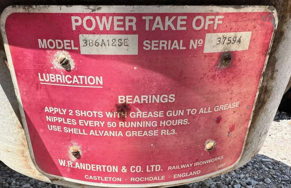 Used W.R. Anderson & Co. PTO Engine Parts