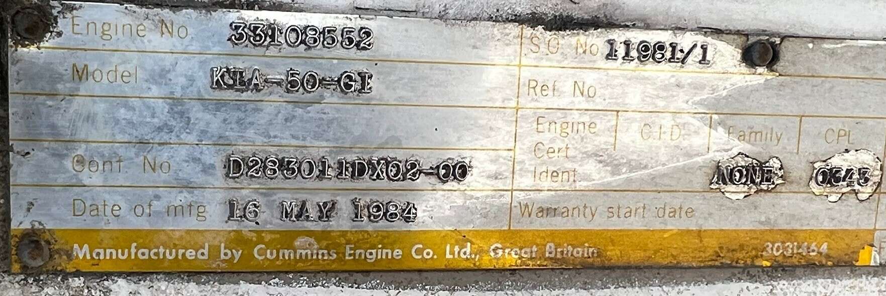 Core-Parts Cummins KTA50 Engine Core