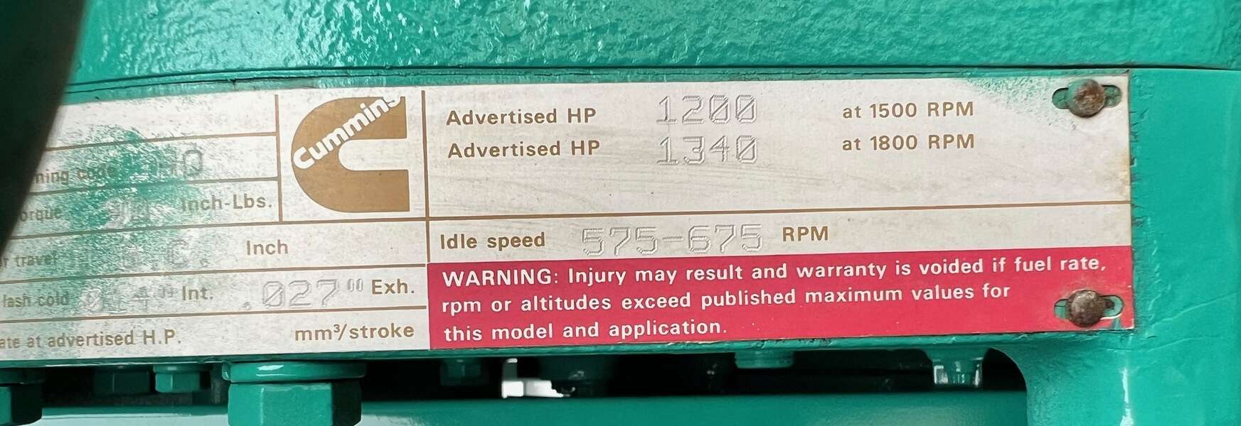 Used Cummins KTA38 Diesel Engine