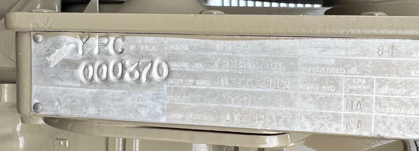 Used Cummins G5.9 Gas Engine