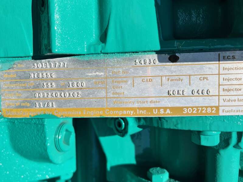Used Cummins NT855G Diesel Engine