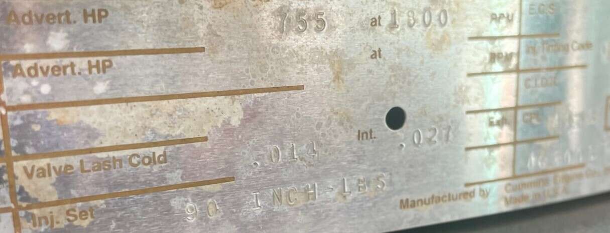 Used Cummins KTA19G4 Diesel Engine