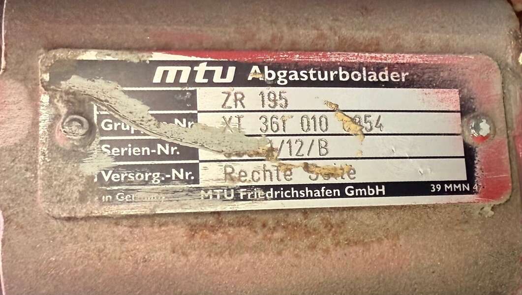 Used MTU 16V4000 Turbo Engine Parts