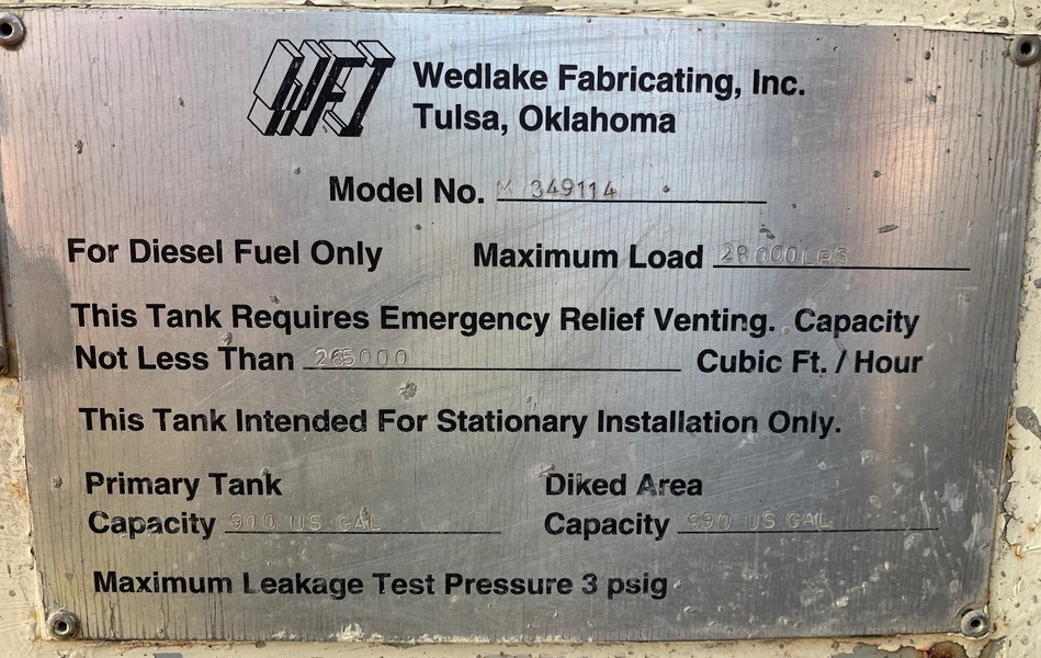 Used Enclosure with Base tank Made for 1000kW Generator Enclosure