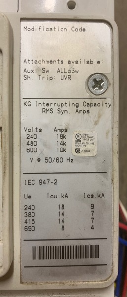 Used EATON 350amp Circuit Breaker