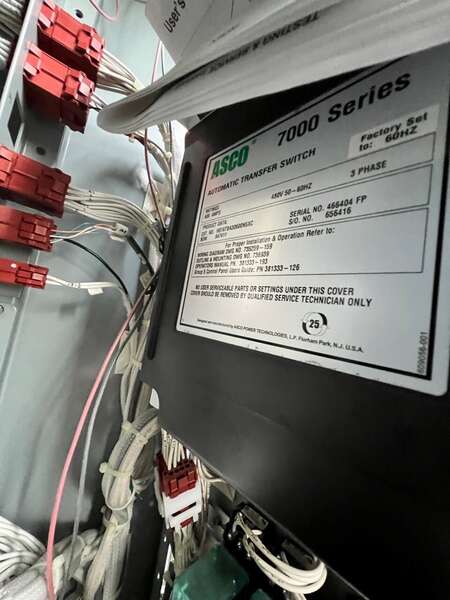 Used ASCO 600amp 480V Automatic Transfer Switch